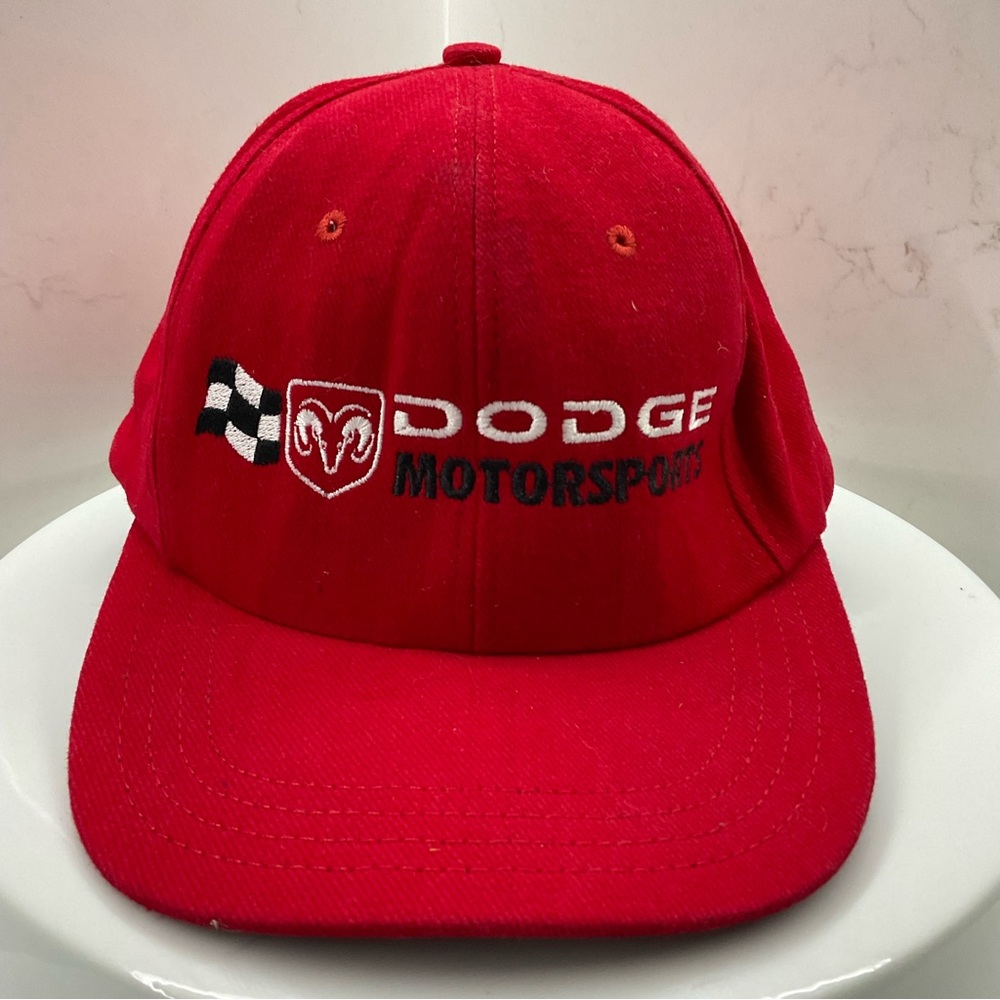 DODGE MOTORSPORTS Embroidered red Hat Adjustable Strapback